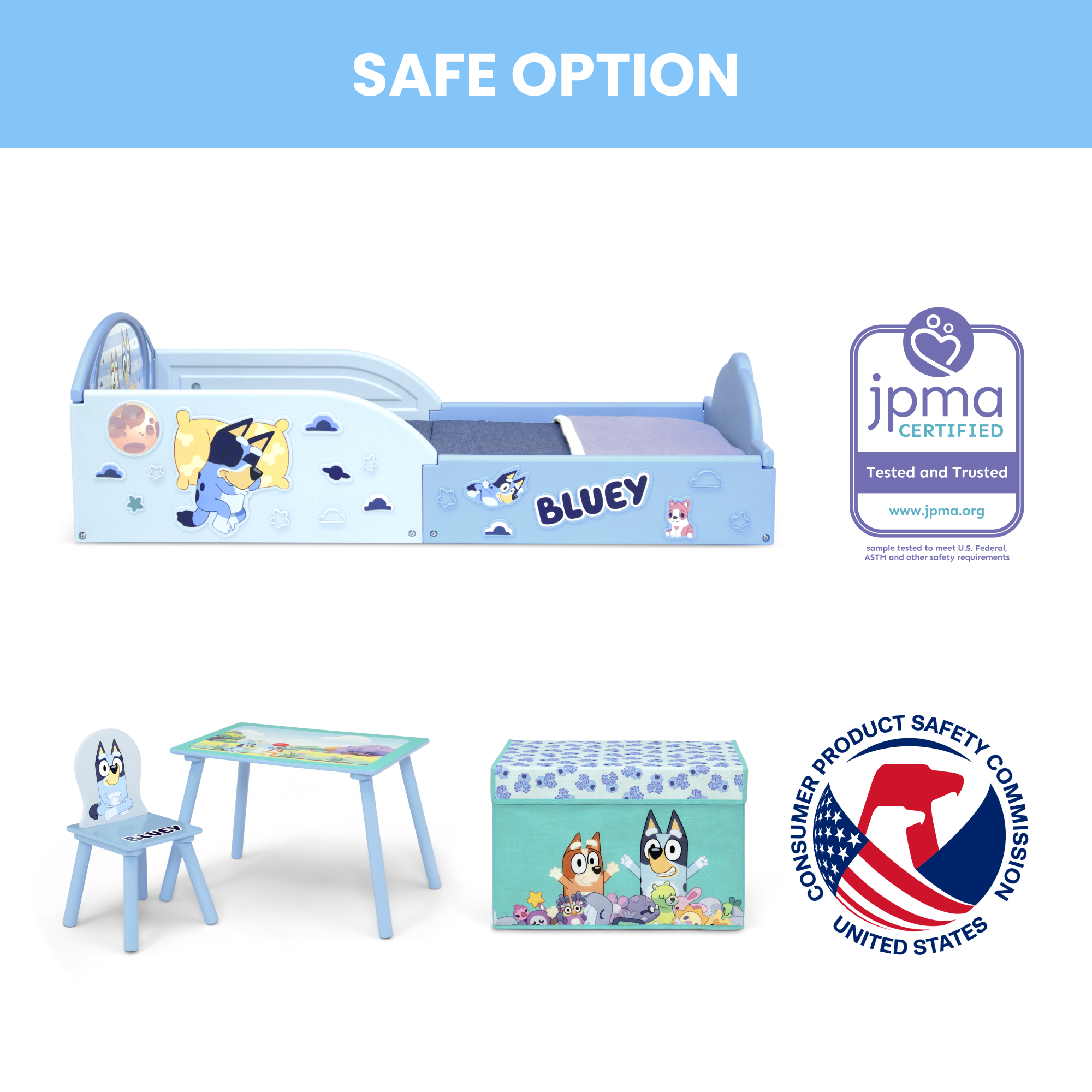 BABYL - BABYL Blu-rayセット おまけ付き Bluey 4-Piece Toddler Room-in-a-Box Set | Delta Children